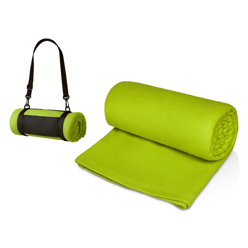 Плед Нежность с плечевым ремнем, зеленое яблоко