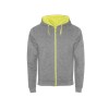 Толстовка на молнии Fuji, серый меланж/неоновый желтый Толстовка на молнии Fuji, серый меланж/неоновый желтый