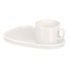 Чайная пара Brighton : блюдце овальное, чашка, коробка, белый Чайная пара Brighton : блюдце овальное, чашка, коробка, белый