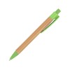 Шариковая ручка STOA с бамбуковым корпусом, зеленое яблоко