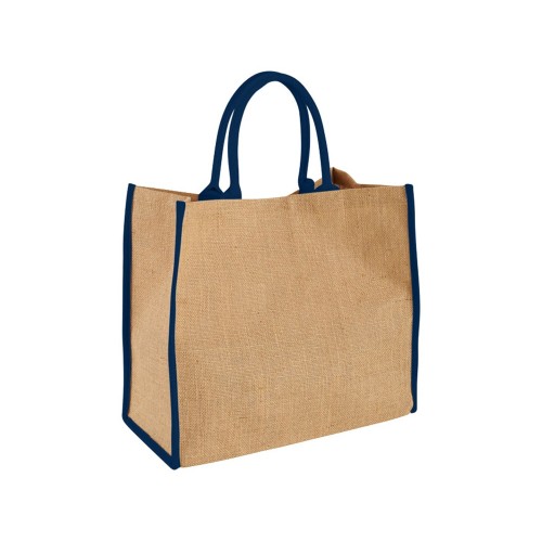 Сумка для покупок, натуральный/темно-синий