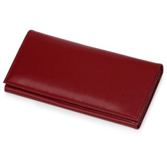 Портмоне дамское с отделениями для банкнот, кредитных карт и монет, красный