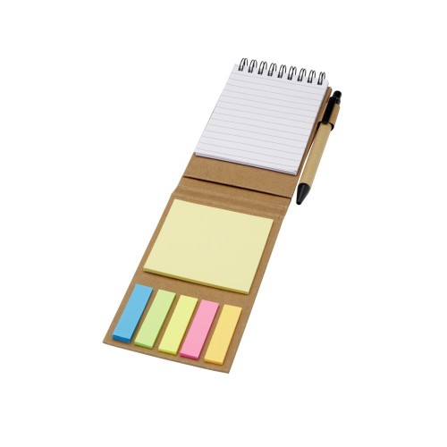 Flipper липкий блокнот с шариковой ручкой - Натуральный