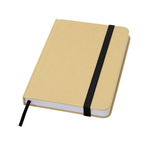 Reed блокнот формата А6 из переработанного материала в твердой обложке с простыми страницами - сплошной черный