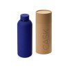 Вакуумная термобутылка Cask Waterline, soft touch, 500 мл, тубус, синий