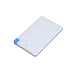 Универсальное зарядное устройство Credit _card1_power_bank  под нанесение логотипа  в виде кредитной карты, толщина всего 7,5 . 2500MAH. Синий