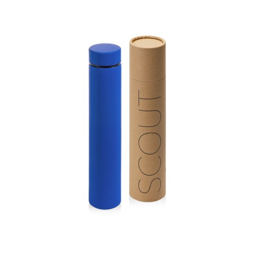 Термос Scout софт-тач, тубус, синий