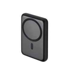 Магнитный внешний беспроводной аккумулятор Polarix, QC/PD, 10000 мАч, черный