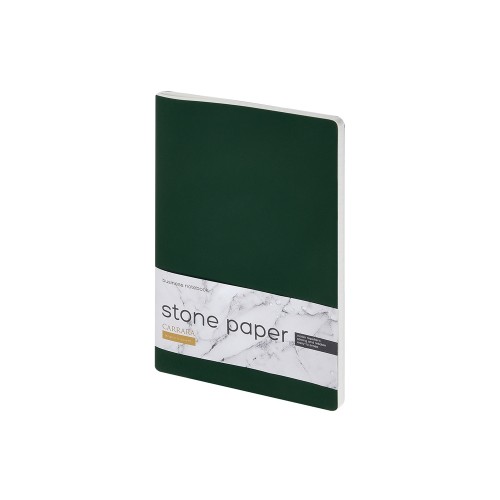 Тетрадь с каменной бумагой А5 Carrara 40 л., линейка, зеленый