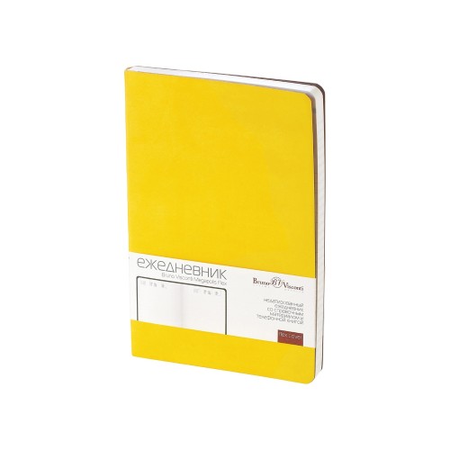 Ежедневник А5 недатированный Megapolis Velvet Flex, желтый