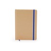 Блокнот А5 ESTELA с контрастной резинкой, бежевый/королевский синий Блокнот А5 ESTELA с контрастной резинкой, бежевый/королевский синий