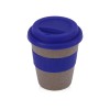 Стакан с силиконовой крышкой Cafe, темно-синий Стакан с силиконовой крышкой Cafe, темно-синий