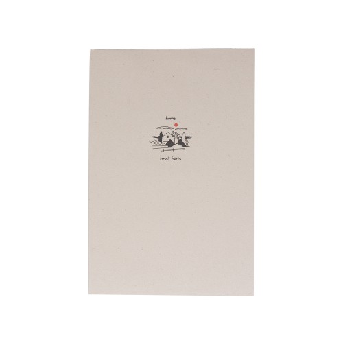 Блокнот А5 Adiantum из переработанного тростника, 80 листов, гибкая обложка, натуральный (тампопечать)