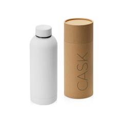 Вакуумная термобутылка Cask Waterline, soft touch, 500 мл, тубус, белый