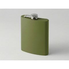 Фляжка 240 мл Remarque soft touch, 304 сталь, зеленый милитари