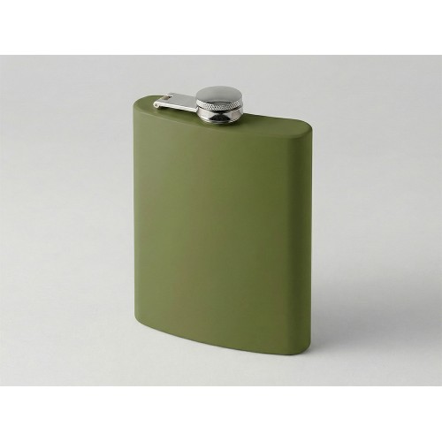 Фляжка 240 мл Remarque soft touch, 304 сталь, зеленый милитари