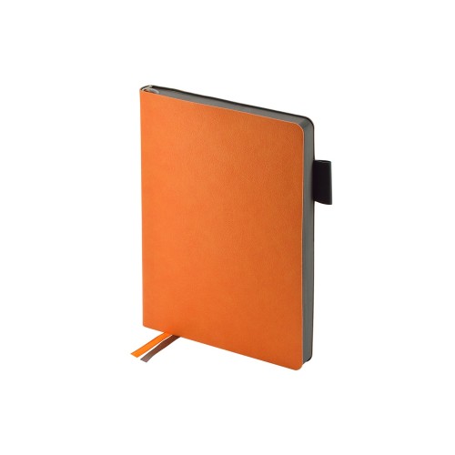 Ежедневник А5 датированный Boston 2026, оранжевый с серым обрезом