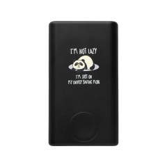 Внешний беспроводной аккумулятор 2-в-1 с функцией зарядки Apple Watch, QC/PD AtomIQ, 10000 мАч, черный с тампопечатью