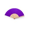 Веер CALESA с деревянными вставками и тканью из полиэстера, фиолетовый Веер CALESA с деревянными вставками и тканью из полиэстера, фиолетовый