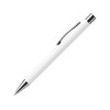 Ручка металлическая шариковая DOVER с покрытием софт-тач, белый