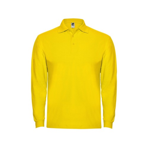 Рубашка поло Estrella мужская с длинным рукавом, желтый