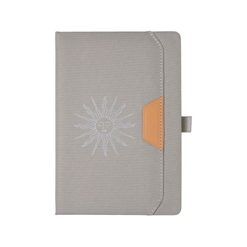 Блокнот А5 из RPET Harvey, 80 листов FSC бумага, серый с термотрансфером