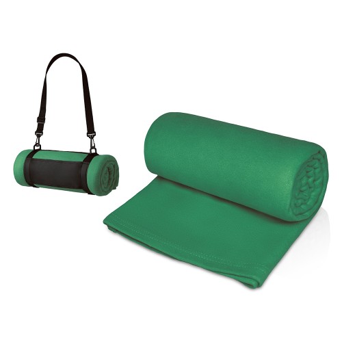 Плед Нежность с плечевым ремнем, зеленый