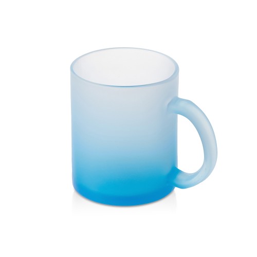 Стеклянная матовая кружка Омбре с градиентом для сублимации, синий