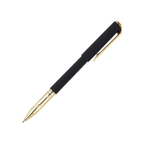 Ручка пластиковая шариковая Parliament, 0,7 мм, синие чернила, черный/золотистый