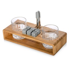 Набор для виски и коктейлей на подставке из дуба Whiskey Party (Р)