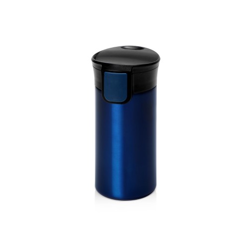 Вакуумная термокружка с кнопкой Upgrade, Waterline, тубус, темно-синий
