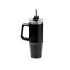 Термокружка Крэнстон с двойными стенками из переработанной нержавеющей стали, черный