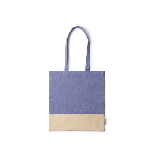 Сумка из переработанного хлопка PALMIRA, королевский синий/натуральный
