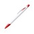 Ручка пластиковая шариковая CITIX, белый/красный Ручка пластиковая шариковая CITIX, белый/красный