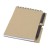 Блокнот Luciano Eco на пружине, с карандашом, маленький, натуральный