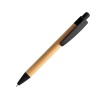Ручка шариковая GILDON, бамбук, натуральный/черный