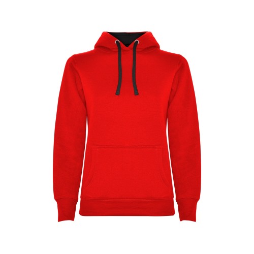 Толстовка с капюшоном Urban женская, красный/черный