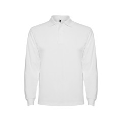 Рубашка поло Estrella детская с длинным рукавом, белый