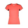 Футболка Suzuka женская, неоновый коралловый/черный
