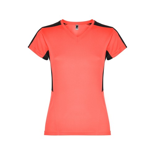 Футболка Suzuka женская, неоновый коралловый/черный