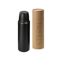 Термос с чашей и двойными медными стенками Stern, 1 л, черный