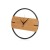 Деревянные часы с металлическим ободом Time Wheel