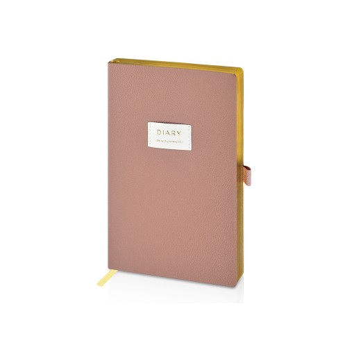 Ежедневник недатированный А5 Morandi. Пыльная роза с нашивкой, пыльно-розовый