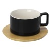 Набор чашка с бамбуковым блюдцем Sheffield, черный