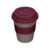 Стакан с силиконовой крышкой Cafe, burgundy Стакан с силиконовой крышкой Cafe, burgundy