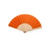 Веер CALESA с деревянными вставками и тканью из полиэстера, оранжевый Веер CALESA с деревянными вставками и тканью из полиэстера, оранжевый