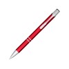 Кнопочная шариковая ручка Moneta из анодированного алюминия, черные чернила, красный