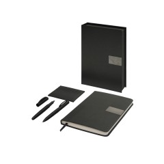 Подарочный набор Goethe с блокнотом А5, 2-мя ручками и картхолдером, черный