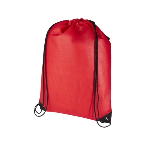 Рюкзак-мешок  на шнурке Evergreen из переработанного нетканого материала, красный