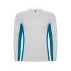 Футболка Shanghai  мужская с длинным рукавом, белый/королевский синий